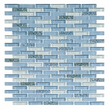 ANDOVA TILES ANDOVA TILES Loic 0.375" x 1.625" Glass Brick Joint Mosaic Tile ANDLOI448